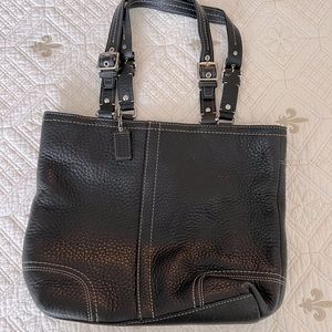 Coach Black Pebbled Leather Bag